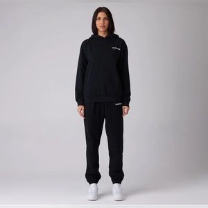 Talentless Circle Logo Hoodie Matching Set Sweatshirt and Sweatpants Black XS